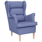 vidaXL Fauteuil bleu jean 74x84x100 cm tissu