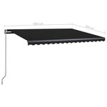 vidaXL Auvent automatique sur pied 450x300 cm Anthracite