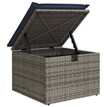 vidaXL Salon de jardin avec coussins 6 Pièces gris résine tressée acacia