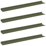 vidaXL Étagère flottante 4 Pièces Vert olive 80 x 9 x 2 5 cm Acier