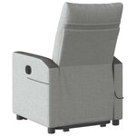 vidaXL Fauteuil inclinable de massage électrique gris nuage tissu