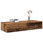 vidaXL Étagère murale avec tiroirs vieux bois bois d'ingénierie