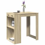 vidaXL Table de bar chêne sonoma 102x70x103 5 cm bois d'ingénierie