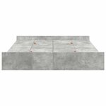 vidaXL Cadre de lit avec rangement avec tiroir Gris béton 150 x 200 cm