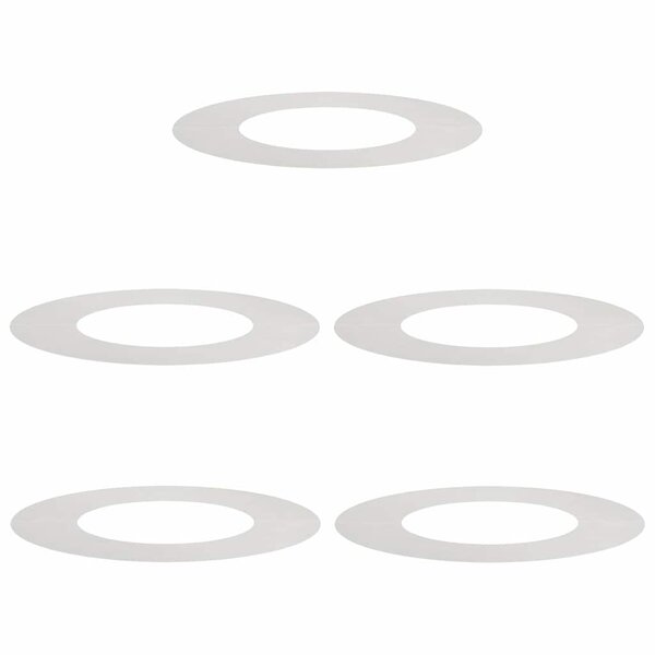 vidaXL Anneaux d'arbre plats 5 Pièces Argent Ø40 / 70 cm Acier inoxydable