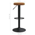 Vidaxl tabourets de bar 2 pcs marron velours