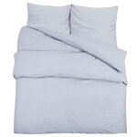 vidaXL Ensemble de housse de couette Gris 140x200 cm Microfibre légère