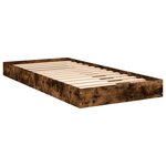 vidaXL Cadre de lit sans matelas chêne fumé 75x190cm bois d'ingénierie