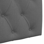 vidaXL Tête de lit suspendue Avec lumière LED Gris foncé Tissu