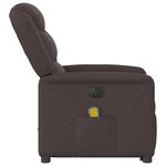 vidaXL Fauteuil inclinable de massage électrique Marron foncé Tissu