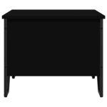 vidaXL Table basse noir 75x51x40 cm bois d'ingénierie