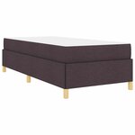 vidaXL Cadre de lit avec matelas Marron foncé 90 x 200 cm tissu