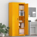vidaXL Armoire de rangement 2 Pièces Jaune moutarde 80 x 40 x 180 cm