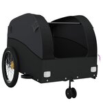 vidaXL Remorque de vélo noir 45 kg fer
