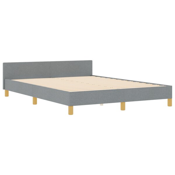 vidaXL Cadre de lit Gris clair 140x200 cm en tissu