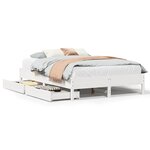 vidaXL Cadre de lit sans matelas blanc 140x200 cm bois de pin massif