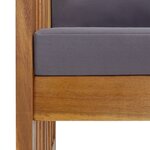 vidaXL Salon de jardin 2 Pièces avec coussins Bois d'acacia solide