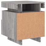 vidaXL Armoire de chevet avec lumières LED sonoma gris 40x39x48 5 cm