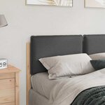 vidaXL Tête de lit capitonnée Gris Naturel et Foncé 120 cm Pin massif