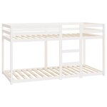 vidaXL Lit superposé sans matelas blanc 90x200 cm bois de pin massif