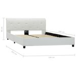 vidaXL Cadre de lit sans matelas blanc similicuir 140x200 cm