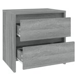 vidaXL Tables de chevet 2 Pièces sonoma gris 45x34 5x44 5 cm