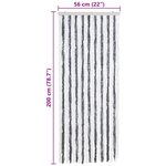 vidaXL Moustiquaire Gris et blanc 56x200 cm Chenille