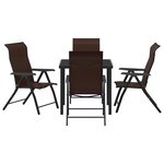 vidaXL Ensemble de jardin de 5 pièces Marron Poly Rattan