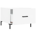 vidaXL Table basse blanc 50x50x40 cm bois d'ingénierie