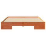 vidaXL Cadre de lit surélevé Marron 140 x 200 cm Bois massif en pin