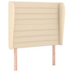 vidaXL Sommier à lattes de lit avec matelas Crème 80x200 cm Tissu