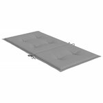 vidaXL Coussins de chaise de jardin à dossier bas lot de 2 gris