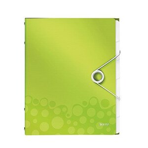 Trieur WOW Polypro A4 6 compartiments Vert métallisé LEITZ