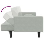 vidaXL Ensemble de canapés 2 Pièces avec coussins gris clair velours