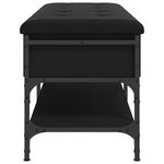 vidaXL Banc à chaussures noir 102x42x45 cm bois d'ingénierie