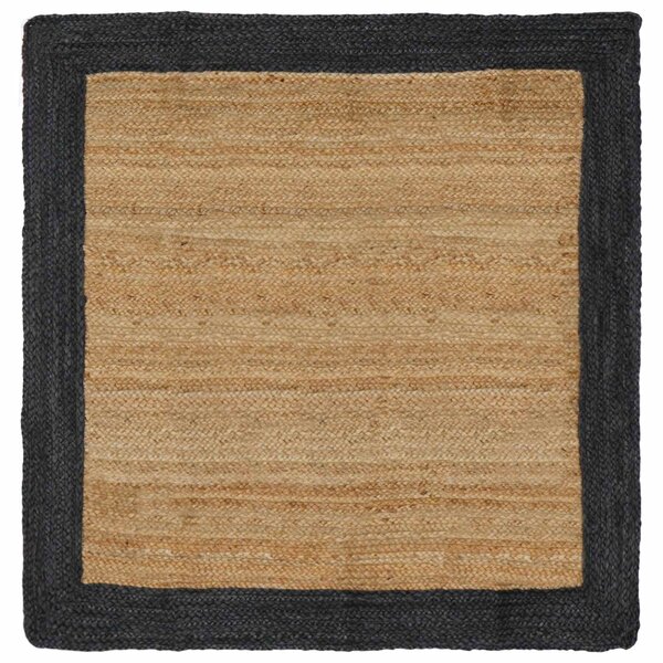 vidaXL Tapis de surface Gris foncé 120 x 120 cm Jute