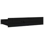 vidaXL Cadre de lit avec tiroirs Noir 140x190 cm