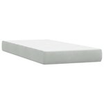 vidaXL Sommier à lattes de lit et matelas gris clair 90x220 cm velours