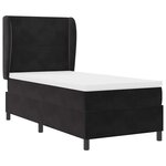 vidaXL Lit à ressorts avec matelas Noir 100 x 200 cm Velours