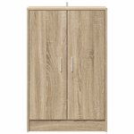 vidaXL Armoire à chaussures Chêne Sonoma 60x35x92 cm Bois d’ingénierie