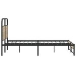 vidaXL Cadre de lit sans matelas 120x200 cm chêne fumé bois ingénierie