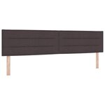 vidaXL Tête de lit LED avec bandes LED Marron foncé 200 cm tissu