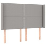vidaXL Sommier à lattes de lit matelas LED Gris clair 140x200 cm Tissu