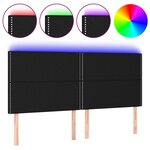 vidaXL Tête de lit à LED Noir 200x5x118/128 cm Tissu