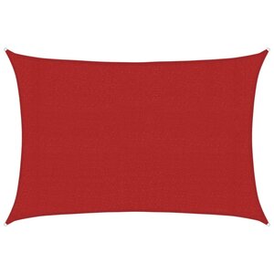 vidaXL Voile d'ombrage 160 g/m² Rouge 3x5 m PEHD