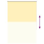 vidaXL Store enrouleur occultant jaune largeur du tissu 110 7 cm