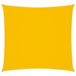 vidaXL Voile de parasol tissu oxford carré 5x5 m jaune