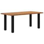 vidaXL Table à manger marron clair bois de chêne massif rectangulaire