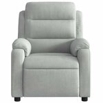 vidaXL Fauteuil de massage inclinable gris clair velours