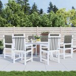 vidaXL Coussins de chaise à dossier bas lot de 6 gris foncé mélangé